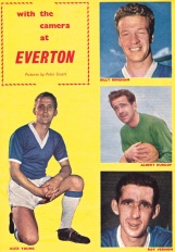 Alex Young, Billy Bingham, Albert Dunlop and Roy Vernon, Everton 1961