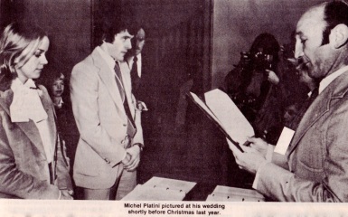 Michel Platini wedding, 1977