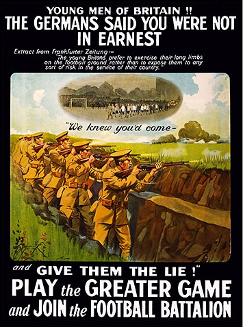 WW1 football recruitment poster, 1916