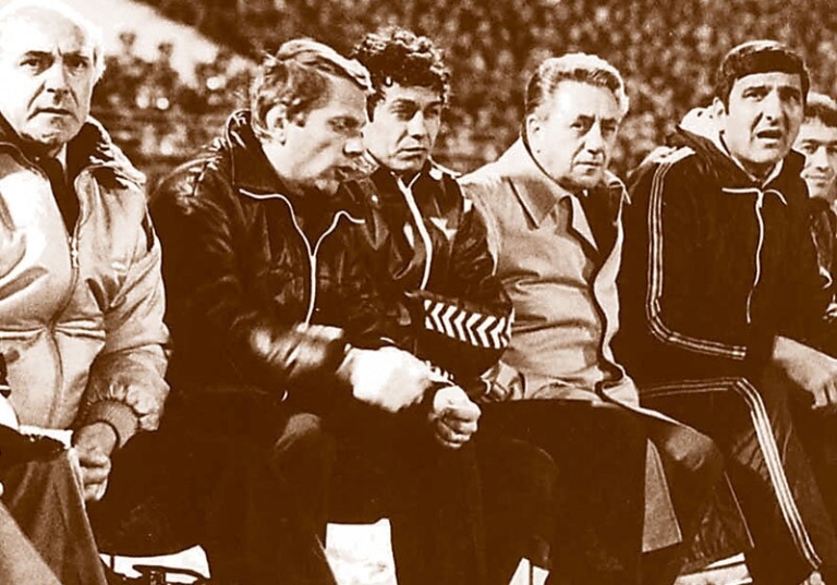 Mircea Lucescu while coaching Corvinul Hunedoara